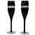 Autre Marque Taças de champanhe Waterford Crystal John Rocha - Conjunto de 2 Preto