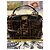 Borsa Fendi Peekaboo Iconic Mini Shearling FF Zucca Nero Arancione - vista 5
