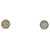 Pendientes de Stud Chanel Coco Mark Blanco Azul Dorado  - vista 1