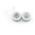 Pendientes de Stud Chanel Coco Mark Blanco Azul Dorado  - vista 4