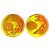 Orecchini a clip vintage Coco Mark di Chanel Verde Arancione