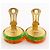 Orecchini a clip vintage Coco Mark di Chanel Verde Arancione - vista 6