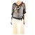 Autre Marque Top de gasa negra transparente con lunares - talla S Negro