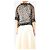 Autre Marque Top de gasa negra transparente con lunares - talla S Negro - vista 2