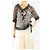 Autre Marque Top de gasa negra transparente con lunares - talla S Negro - vista 3