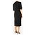 Dolce & Gabbana Schwarzes kurzärmliges Woll-Midi-Kleid - Größe UK 16 - Ansicht 2