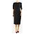 Dolce & Gabbana Schwarzes kurzärmliges Woll-Midi-Kleid - Größe UK 16 - Ansicht 3