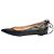 Gianvito Rossi Schwarze Ballerinas mit Kette und spitzem Zehenbereich - Größe EU 37