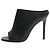Ermanno Scervino Mule in pelle nera con punta aperta - taglia EU 38 Nero