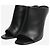 Ermanno Scervino Mule in pelle nera con punta aperta - taglia EU 38 Nero - vista 2
