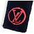 Sciarpa Darling in seta Beaver di Louis Vuitton Rosso Blu navy - vista 6