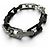 Bracciale a Catena Monogram Louis Vuitton Nero Argento