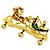Spilla Logo Placcata Oro Hermès D'oro
