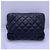 Borsa Chanel CC Classic Trunk Case in pelle di agnello trapuntata nera Nero - vista 2