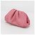 Mini portafoglio Bottega Veneta Cloud rosa in agnello - vista 3
