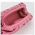 Mini portafoglio Bottega Veneta Cloud rosa in agnello - vista 7