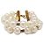 Timeless Bracciale a doppio filo di perle finte Chanel D'oro - vista 4