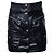 Falda de cuero recubierto Philipp Plein Negro