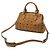 Mini Boston 2WAY in pelle PVC con logo MCM Marrone - vista 2