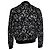 Saint Laurent, Bomber teddy in velluto cristallo 2018 Nero - vista 3