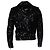 Giacca in pelle di agnello con paillettes nera di Saint Laurent - vista 3