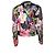 Florale Leder-Bikerjacke Philipp Plein Mehrfarben - Ansicht 3