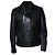 Chaqueta de biker de cuero negro con textura Philipp Plein