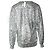 Isabel Marant, Top a maniche lunghe con paillettes Argento Metallico - vista 3