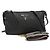 Borsa a tracolla in pelle nera Prada Nero