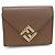 Fendi Tri-fold Wallet in Brown Leather