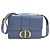 Borsa a spalla in pelle blu Christian Dior