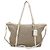 Beige Canvas Tote Bag von Prada