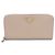 Cartera larga de piel de ternera beige Prada