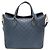 Borsa a spalla in pelle blu Guccissima di Gucci