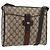 Borsa a Spalla GUCCI GG Supreme Web Sherry Line PVC Beige Oro Auth 176846 D'oro