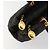 Christian Dior Borsa Lady Dior Canage in nylon nero e oro Auth BA12261 D'oro - vista 10