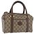 Borsa Boston in PVC beige e oro della linea Sherry GG Supreme di GUCCI Auth ep14457 D'oro