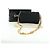 CHANEL Borsa a Spalla Matelassé Catena Satin Nero Oro CC Auth 168914V D'oro - vista 12
