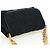 CHANEL Borsa a Spalla Matelassé Catena Satin Nero Oro CC Auth 168914V D'oro - vista 6