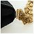 CHANEL Borsa a Spalla Matelassé Catena Satin Nero Oro CC Auth 168914V D'oro - vista 8