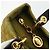 Christian Dior Borsa Lady Dior Canage in nylon verde e oro Auth BA12259 D'oro - vista 17