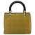 Christian Dior Borsa Lady Dior Canage in nylon verde e oro Auth BA12259 D'oro - vista 2