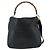 Borsa a Spalla Gucci Bamboo in Pelle 2 in 1 Nero Oro 001 1998 1638 Auth ep14094 - vista 2