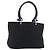 Salvatore Ferragamo Borsa Tote Gancini in Nylon Nero Argento Auth 176841A