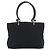 Salvatore Ferragamo Borsa Tote Gancini in Nylon Nero Argento Auth 176841A - vista 2