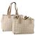 CHANEL Nuova linea di viaggio Borsa tote in nylon 2 pezzi Beige CC Auth ti3895