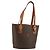 Céline Bolso tote de lona Macadam CELINE en cuero PVC marrón dorado Auth ep14253 Castaño