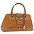 Borsa a mano in pelle marrone e oro Christian Dior Street Chic Auth ep14353A D'oro