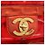 CHANEL Borsa a Spalla Matelassé Catena Vinile Rosso Oro CC Auth 177136A D'oro - vista 17