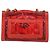 CHANEL Borsa a Spalla Matelassé Catena Vinile Rosso Oro CC Auth 177136A D'oro - vista 2